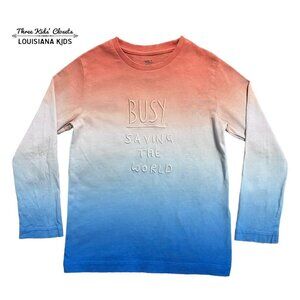 Marks & Spencer 3-4Y Tie-Dye Busy Saving The World Shirt